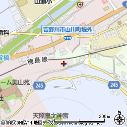 徳島県吉野川市山川町祇園85周辺の地図