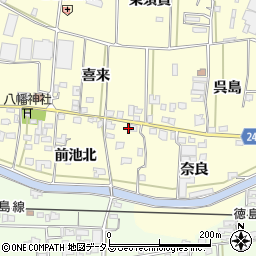徳島県吉野川市川島町児島奈良62周辺の地図