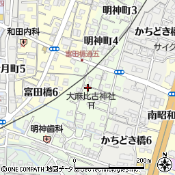 徳島県徳島市明神町周辺の地図