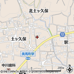 徳島県美馬市美馬町駅117周辺の地図