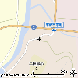 山口県宇部市車地車地上周辺の地図