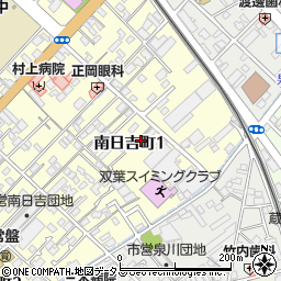 愛媛県今治市南日吉町周辺の地図