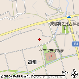 徳島県美馬市美馬町高畑周辺の地図