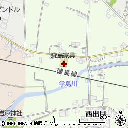 徳島県吉野川市川島町学西出目210周辺の地図