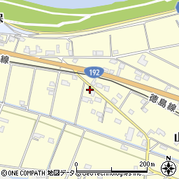 徳島県吉野川市山川町川田843周辺の地図
