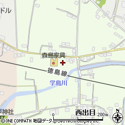 徳島県吉野川市川島町学西出目214周辺の地図
