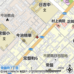 愛媛県今治市常盤町6丁目8-3周辺の地図