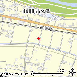 徳島県吉野川市山川町川田686周辺の地図