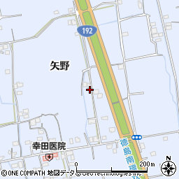徳島県徳島市国府町矢野周辺の地図