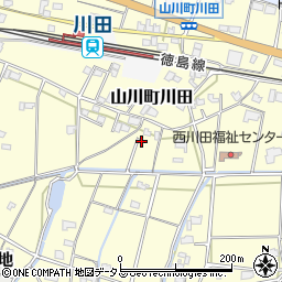 徳島県吉野川市山川町川田261周辺の地図