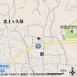 徳島県美馬市美馬町駅76-1周辺の地図