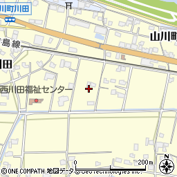 徳島県吉野川市山川町川田512周辺の地図