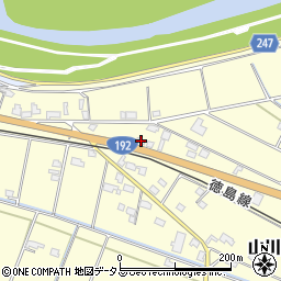 徳島県吉野川市山川町川田847周辺の地図