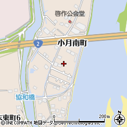 〒750-1137 山口県下関市小月南町の地図