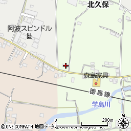 徳島県吉野川市川島町学北久保78周辺の地図
