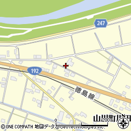 徳島県吉野川市山川町川田938周辺の地図