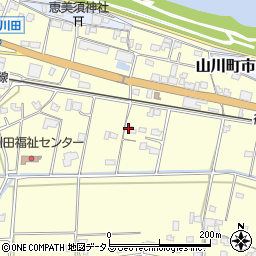 徳島県吉野川市山川町川田632周辺の地図