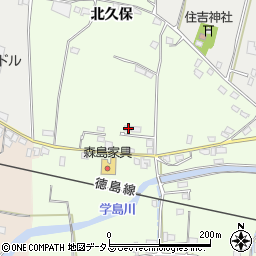 徳島県吉野川市川島町学北久保36-10周辺の地図