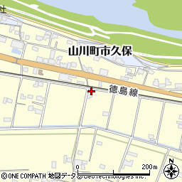 徳島県吉野川市山川町川田614-2周辺の地図