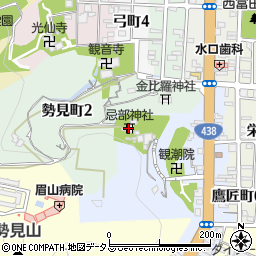 忌部神社周辺の地図