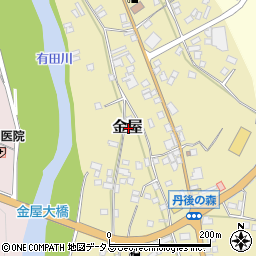 和歌山県有田郡有田川町金屋周辺の地図