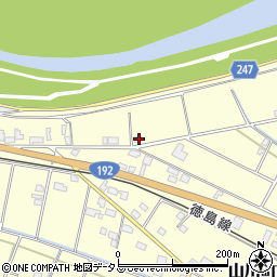 徳島県吉野川市山川町川田861周辺の地図