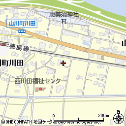 徳島県吉野川市山川町川田501周辺の地図