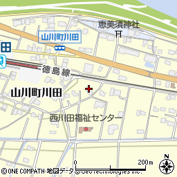 徳島県吉野川市山川町川田444周辺の地図