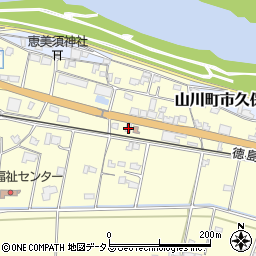 徳島県吉野川市山川町川田636-7周辺の地図