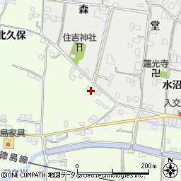 徳島県吉野川市川島町学北久保8周辺の地図