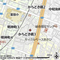 徳島県徳島市かちどき橋周辺の地図