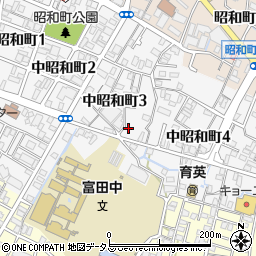 徳島県徳島市中昭和町周辺の地図