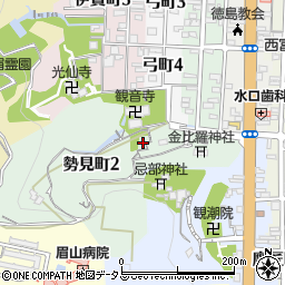 徳島県徳島市勢見町周辺の地図