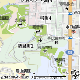 徳島県徳島市勢見町周辺の地図