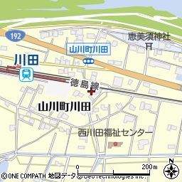 徳島県吉野川市山川町川田226周辺の地図