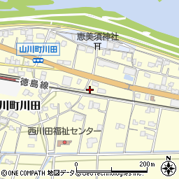 徳島県吉野川市山川町川田438周辺の地図