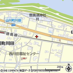 徳島県吉野川市山川町川田437-2周辺の地図