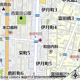 ファミリーマート秋田町店周辺の地図