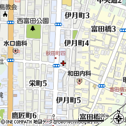 ファミリーマート秋田町店周辺の地図