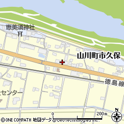徳島県吉野川市山川町川田650周辺の地図