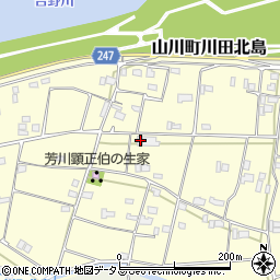 徳島県吉野川市山川町川田1198-2周辺の地図