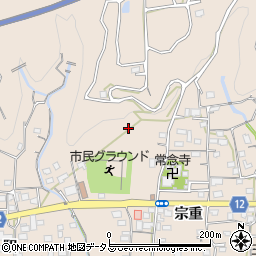 徳島県美馬市美馬町宗重周辺の地図