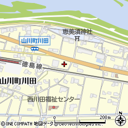 徳島県吉野川市山川町川田439周辺の地図