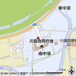 徳島県吉野川市川島町宮島周辺の地図