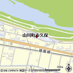 徳島県吉野川市山川町市久保30周辺の地図