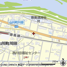 徳島県吉野川市山川町川田440周辺の地図