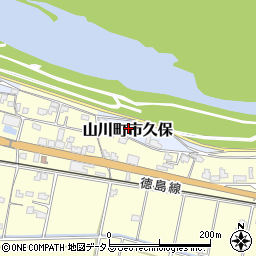 徳島県吉野川市山川町市久保周辺の地図
