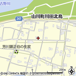徳島県吉野川市山川町川田1259周辺の地図