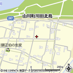 徳島県吉野川市山川町川田1274周辺の地図