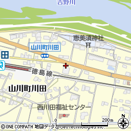 徳島県吉野川市山川町川田391周辺の地図